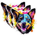 (3 Pack) Blue Heeler Decals - Dog Breed Stickers - Laptop Decal - 3 Inches On Longest Side - Easy Peel & Apply - Made in USA - 3MCS0630