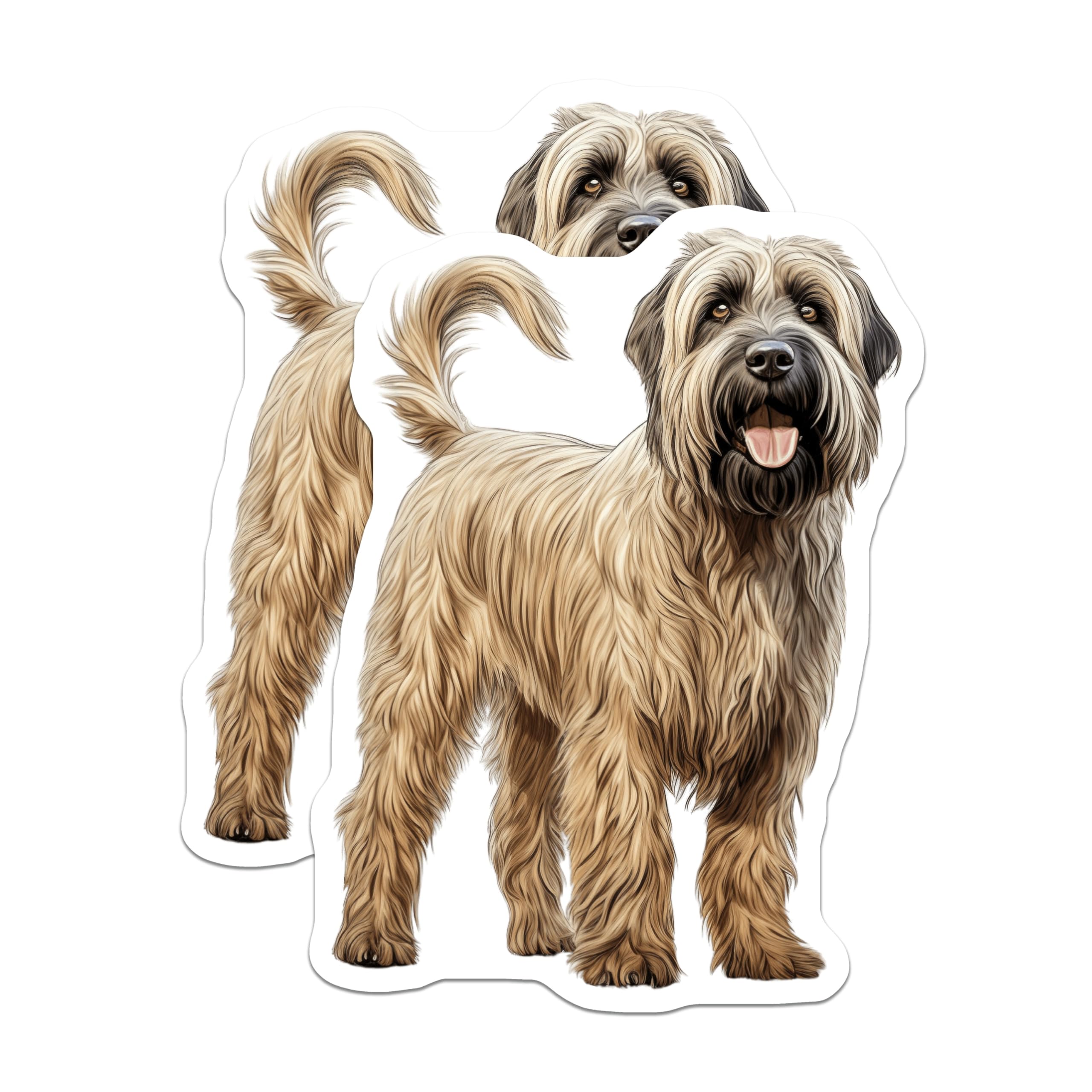 (2 Pack) Soft Coated Wheaten Terrier Magnets - Wheaten Terrier Dog Art - Pet Owner Dog Mom Dad Decor - 5 Inches On Longest Side - Thick Durable Magnet - Made in USA - MAG26163
