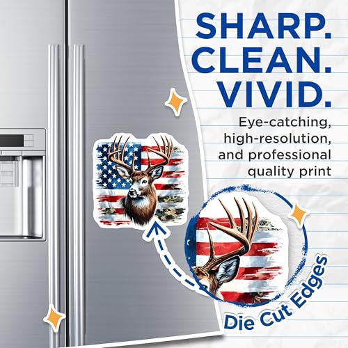 (2 Pack) 5" On Longest Side Magnet - Sticks to Smooth Flat Surfaces - Made in USA - MAG9831
