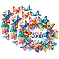 (3 Pack) Butterfly Decals - Life is Good Decal - Colorful Butterflies Decals - 3 Inches On Longest Side - Easy Peel & Apply - Made in USA - 3MCS0069