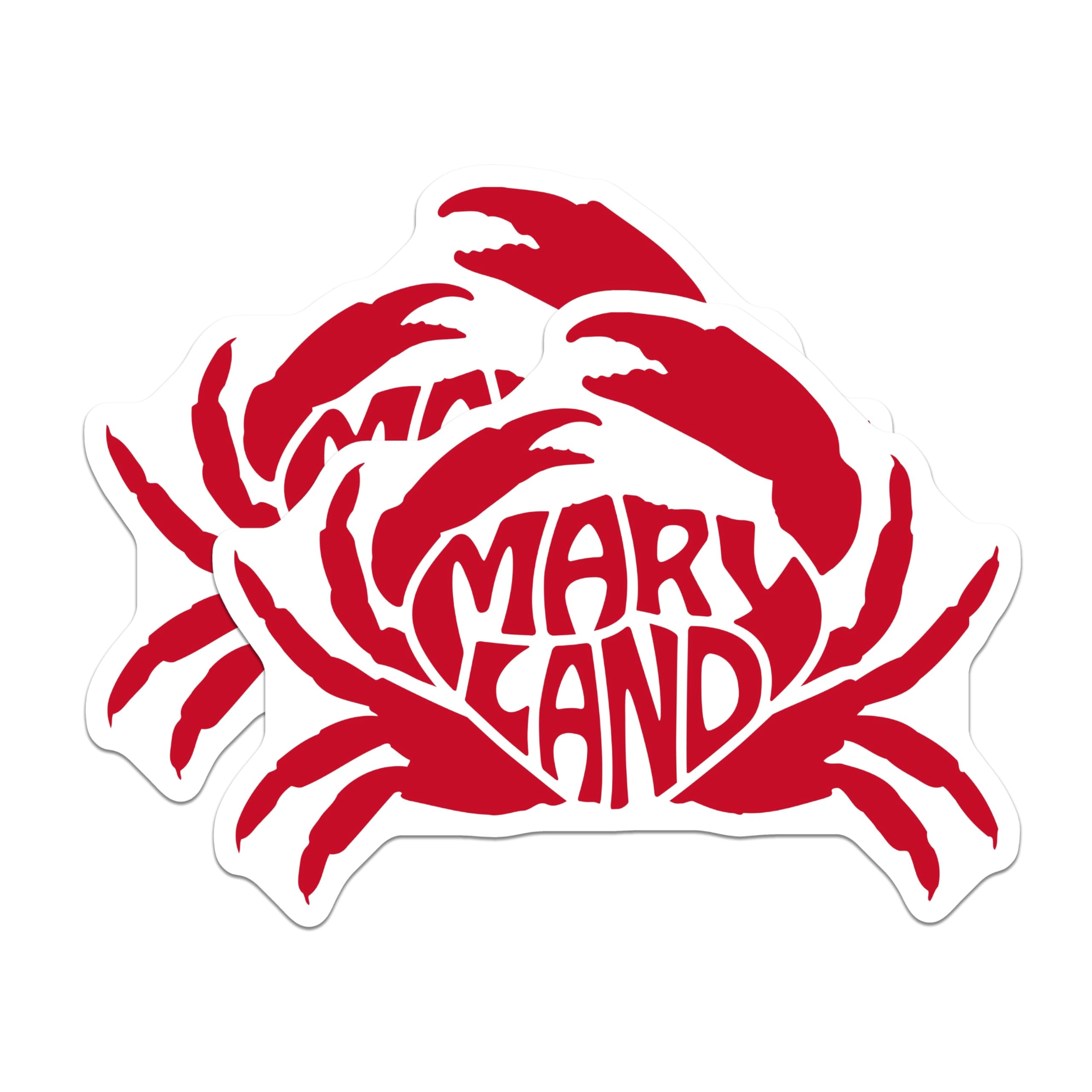 (2 Pack) Maryland Crab Magnets - State Pride Decor - Kitchen Fridge Magnets - 5" On Longest Side - Premium Magnet - for Cars, Refrigerators, Toolboxes, Lockers - Made in USA - MAG18908