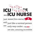 (2 Pack) ICU Nurse Stickers - Funny Nurse Appreciation - Medical Professional Stickers - 5" On Longest Side - Sticks to Smooth Flat Surfaces - Made in USA - BMCS5756