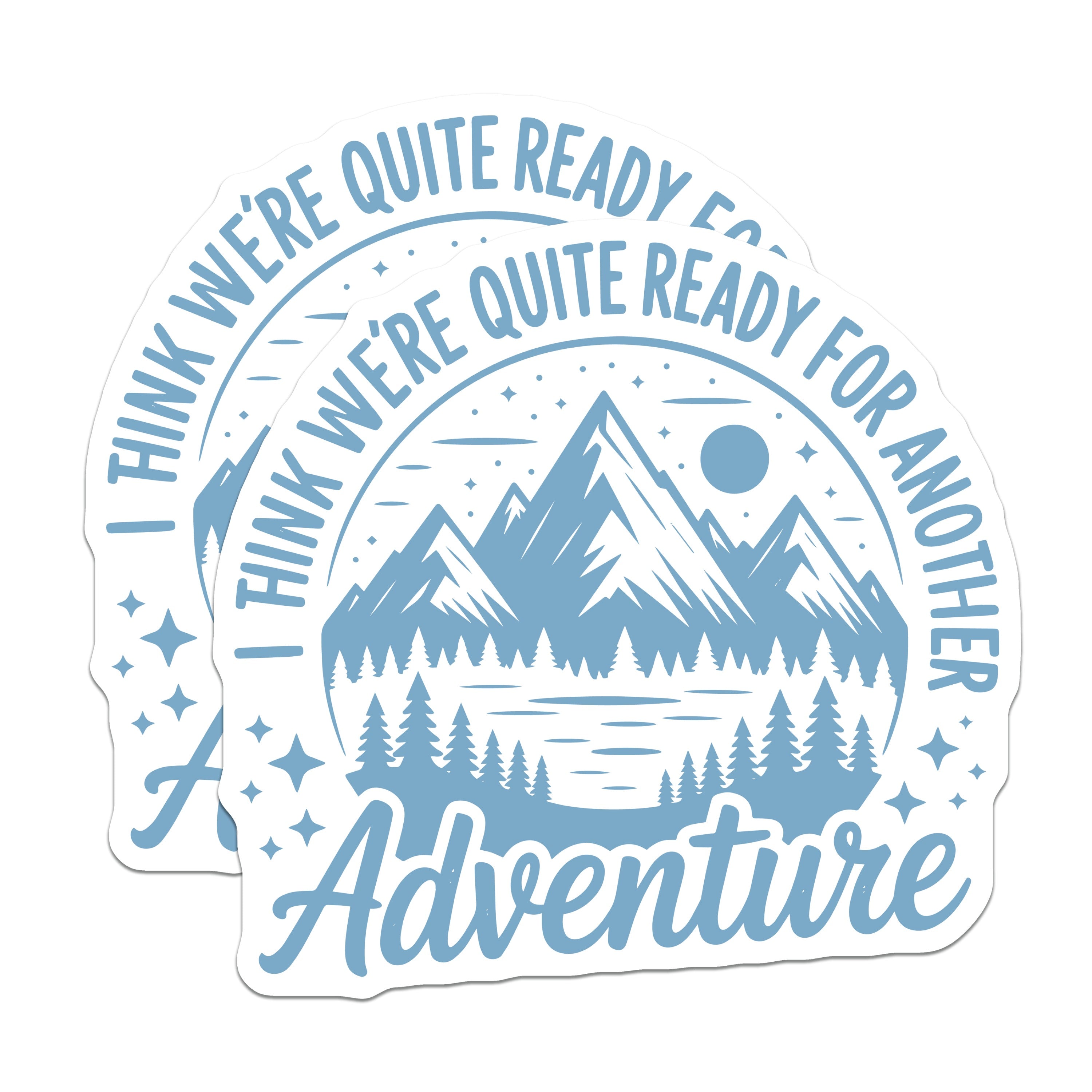 (2 Pack) Outdoor Adventure Magnets - Mountain Lake View Refrigerator Decor - Wanderlust Quote - 5 Inches On Longest Side - Thick Durable Magnet - Made in USA - MAG39578