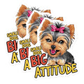 (3 Pack) Yorkshire Terrier Decals - Small Dog Big Attitude - Cute Puppy Stickers - 3 Inches On Longest Side - Easy Peel & Apply - Made in USA - 3MCS7257