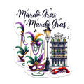 (2 Pack) Mardi Gras Magnets - New Orleans Decor - French Quarter Souvenir - NOLA Celebration Magnets - 5 Inches On Longest Side - Thick Durable Magnet - Made in USA - MAG36859