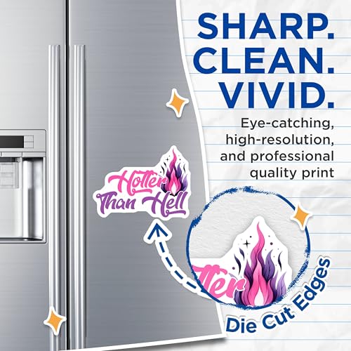 (2 Pack) Hotter Than Hell Magnets Magnets - Funny Magnet - Fridge Magnet - 5" On Longest Side - Made in USA - Sticks to Refrigerators & Metal Surfaces - MAG8344