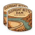 (2 Pack) Elephant Butte Dam Magnets - New Mexico Souvenir - State Travel Memorabilia - 5 Inches On Longest Side - Thick Durable Magnet - Made in USA - MAG19769