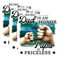(3 Pack) Dad Honor Decals - Priceless Papa - Father's Day Decal - 3 Inches On Longest Side - Easy Peel & Apply - Made in USA - 3MCS2015