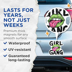 (2 Pack) Girl Gang Magnets - Zombie Lips Magnet - Halloween Fridge - Creepy Refrigerator Art - 5" On Longest Side - for Cars, Fridges, Toolboxes - Made in USA - MAG4565