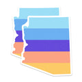 (2 Pack) Arizona State Magnets - AZ Souvenir - Colorful Arizona Pride - 5" On Longest Side - Premium Magnet - for Cars, Refrigerators, Toolboxes, Lockers - Made in USA - MAG17791
