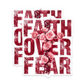 (2 Pack) Faith Over Fear Magnets - Christian Religious Decor - Inspirational Scripture Art - 5 Inches On Longest Side - Thick Durable Magnet - Made in USA - MAG19538