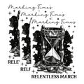 (3 Pack) Hourglass Decals - Marking Times - Relentless March - Laptop Decals - 3 Inches On Longest Side - Easy Peel & Apply - Made in USA - 3MCS2305