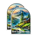 (2 Pack) Great Smoky Mountains National Park Bumper Magnet - US National Park - Choose from 63 Parks - 5" On Longest Side - Decal for Car Bumper, Laptop, Water Bottle, Wall, and Window - MAG1521