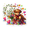 (2 Pack) Highland Cow Magnets - Cute Animal Magnets - Decorative Fridge Magnets - 5" On Longest Side - Premium Magnet - for Cars, Refrigerators, Toolboxes, Lockers - Made in USA - MAG15951