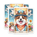 (2 Pack) Corgi Dog Magnets - Whimsical Canine Art - Royal Puppy Portrait - Tarot Card Pet Decor - Fridge Accessories - 5 Inches On Longest Side - Thick Durable Magnet - Made in USA - MAG20866