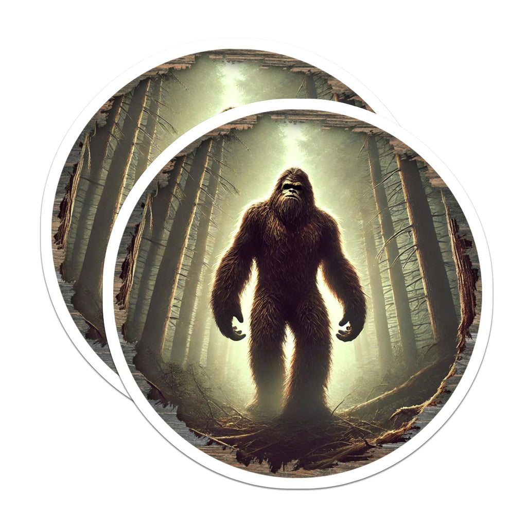 (2 Pack) Bigfoot Sasquatch Magnets - Cryptid Forest Decor - Mysterious Folklore Creature Refrigerator - 5 Inches On Longest Side - Thick Durable Magnet - Made in USA - MAG28346