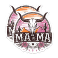 (2 Pack) Mama Skull Magnets - Western Desert Landscape - Boho Cowgirl Cactus Floral Rustic Magnet Pack - 5 Inches On Longest Side - Thick Durable Magnet - Made in USA - MAG20177