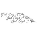 (3 Pack) God Says I Am Decals - Christian Quotes - Faith Based Decals- 3 Inches On Longest Side - Easy Peel & Apply - Made in USA - 3MCS5950