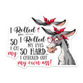 (2 Pack) Funny Donkey Magnets - Humorous Animal Magnets - Sarcastic Phrase Magnets - 5" On Longest Side - for Cars, Refrigerators, Toolboxes, Lockers - Made in USA BMCS3328