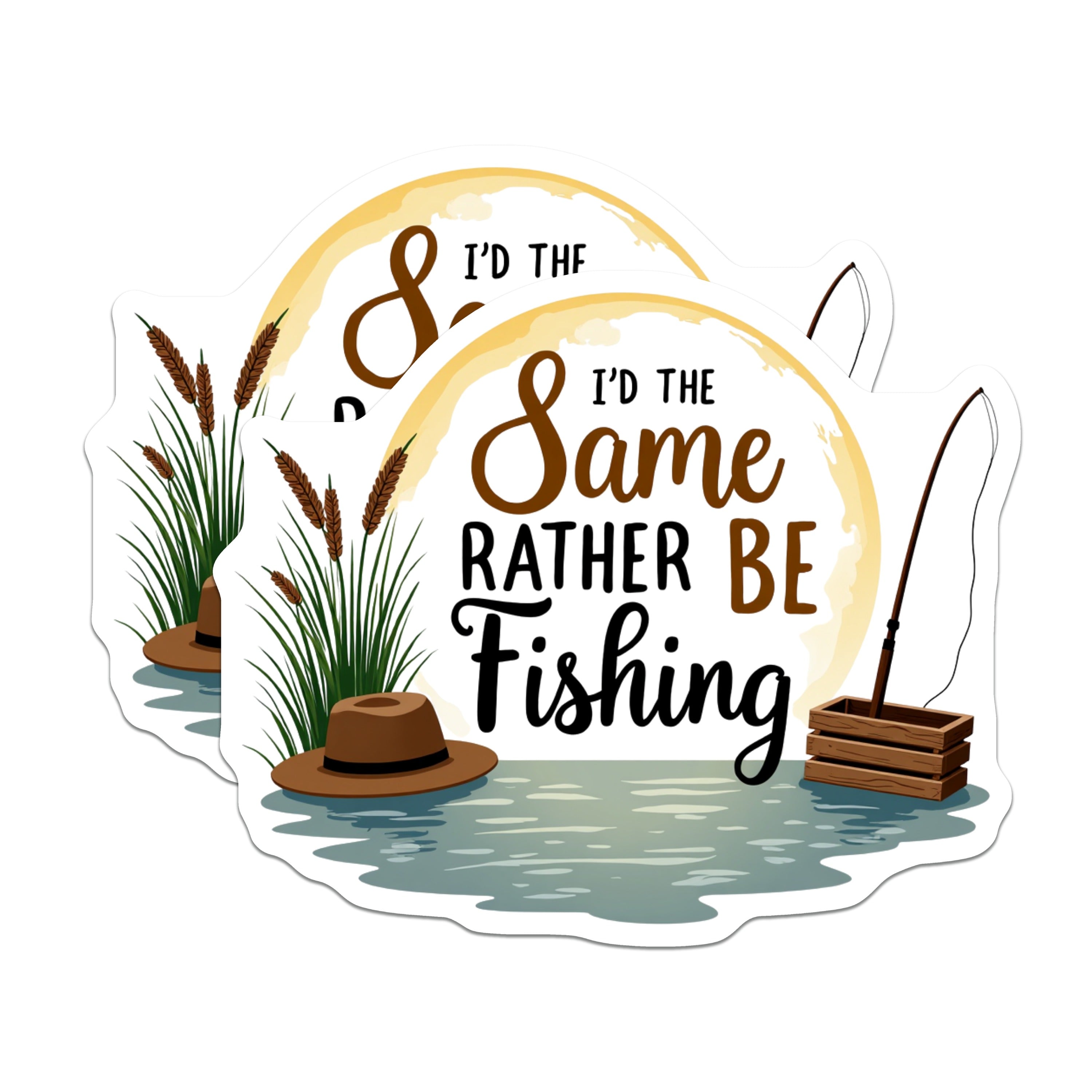 (2 Pack) Funny Fishing Magnets - Angler Humor Refrigerator Decor - Fisherman Life Saying Magnet - 5 Inches On Longest Side - Thick Durable Magnet - Made in USA - MAG39227