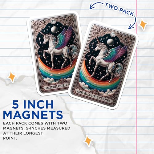 (2 Pack) Rainbow Decor Magnet - 5" On Longest Side - Sticks to Smooth Flat Surfaces - Made in USA - MAG10125