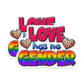 (2 Pack) Pride Magnets - LGBTQ Magnet - Love Has No Gender Magnet - 5" On Longest Side - Premium Magnet - for Cars, Refrigerators, Toolboxes, Lockers - Made in USA - MAG16664