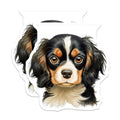 (2 Pack) Tri Color Cavalier King Charles Spaniel Magnets - Puppy Dog Art Decor - Pet Animal Lover Fridge Magnet - 5 Inches On Longest Side - Thick Durable Magnet - Made in USA - MAG24032