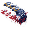 (3 Pack) Eagle Decals - Patriotic Stickers - Laptop Stickers- 3 Inches On Longest Side - Easy Peel & Apply - Made in USA - 3MCS5524