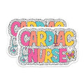 (2 Pack) Cardiac Nurse Stickers - Nursing Practitioner - Healthcare Worker Decals - 5" On Longest Side - Sticks to Smooth Flat Surfaces - Made in USA - BMCS9138