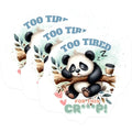 (3 Pack) Tired Panda Decals - Funny Panda Stickers - Laptop Decal - 3 Inches On Longest Side - Easy Peel & Apply - Made in USA - 3MCS4657