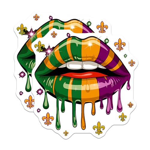 (2 Pack) New Orleans Festive Decor Magnet - 5" On Longest Side - Sticks to Smooth Flat Surfaces - Made in USA - MAG9616