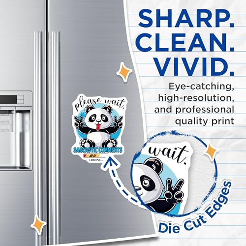 (2 Pack) Please Wait Magnets - Sarcastic Comments Loading - Humorous Panda Refrigerator Magnets - Funny Fridge - 5" On Longest Side - for Cars, Fridges, Toolboxes - Made in USA - MAG4374