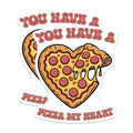 (2 Pack) Pizza My Heart Magnets - Food Pun Magnet - Funny Pizza Lover Decor - 5" On Longest Side - Premium Magnet - for Cars, Refrigerators, Toolboxes, Lockers - Made in USA - MAG15010