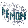 (3 Pack) Christian Mom Lawyer Decals - Tropical Flower Decals - Religious Lawyer Gift - 3 Inches On Longest Side - Easy Peel & Apply - Made in USA - 3MCS8103