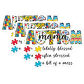 (3 Pack) Autism Mama Decals - Autistic Support - Special Needs Mom Decals - 3 Inches On Longest Side - Easy Peel & Apply - Made in USA - 3MCS7286