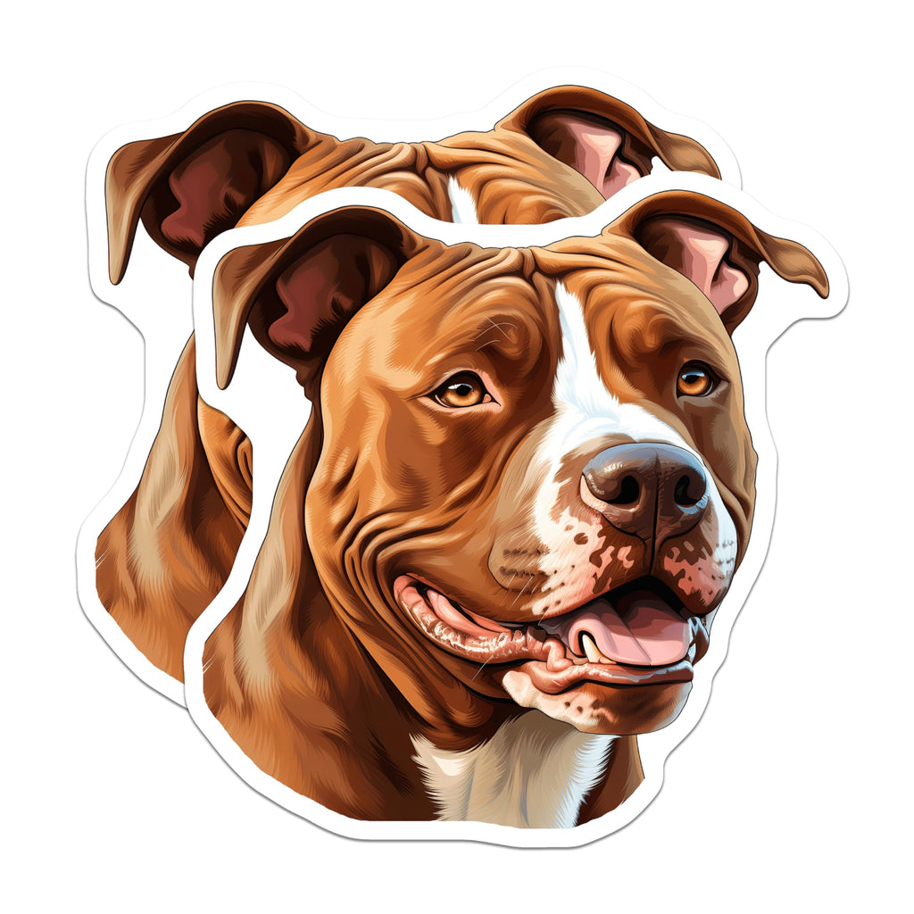 (2 Pack) Pitbull Magnets - American Pit Bull Terrier Dog Decor - Dog Mom Fridge Magnets for Pet Lovers - 5 Inches On Longest Side - Thick Durable Magnet - Made in USA - MAG29146