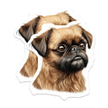 (2 Pack) Brussels Griffon Magnets - Dog Breed Art - Pet Lover Decor - Funny Dog Mom Dad Present - 5 Inches On Longest Side - Thick Durable Magnet - Made in USA - MAG30561