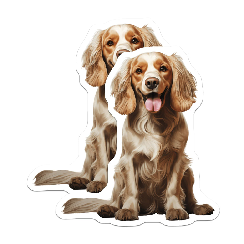 (2 Pack) Cocker Spaniel Dog Magnets - Happy Pet Lover Home Decor - Animal Enthusiast Fridge Accessory - 5 Inches On Longest Side - Thick Durable Magnet - Made in USA - MAG26354