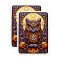 (2 Pack) Ornate Owl Magnets - Halloween Jack O Lantern Decor - Autumn Mandala Art Fridge Decorations - 5 Inches On Longest Side - Thick Durable Magnet - Made in USA - MAG23238