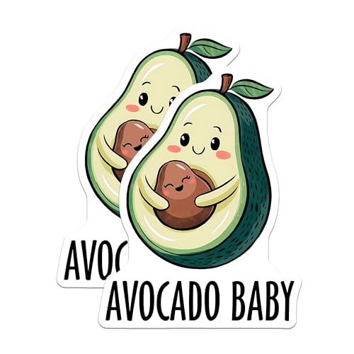 (2 Pack) Avocado Baby Magnets Magnets - Cute Kitchen Decor - Refrigerator Art - 5" On Longest Side - Made in USA - Sticks to Refrigerators & Metal Surfaces - MAG8377