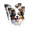 (2 Pack) Papillon Dog Magnets - Happy Puppy Face - Pet Lover Decor - 5 Inches On Longest Side - Thick Durable Magnet - Made in USA - MAG29392