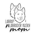 (2 Pack) Labrador Husky Mom Magnets - Dog Owner Refrigerator Magnets - Pet Lover Canine Parent Decor - 5 Inches On Longest Side - Thick Durable Magnet - Made in USA - MAG27057