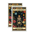 (2 Pack) The Chimpanzee Skeleton Magnets - Animal Artwork - Space - Floral Design - Unique Wall Magnets - 5" On Longest Side - for Cars, Fridges, Toolboxes - Made in USA - MAG3682