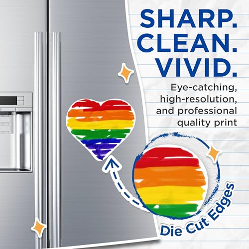 (2 Packs) Rainbow Heart LGBTQ Friendly Magnets - Inclusive Welcoming Heart Magnets - 5 Inches On Longest Side - Premium Magnet - for Fridges, Toolboxes, Cars - Made in USA - MAG2312