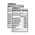 (2 Pack) Virgo Zodiac Magnets - Nutrition Facts Star Sign - Astrology Fridge Decor - 5" On Longest Side - Premium Magnet - for Cars, Refrigerators, Toolboxes, Lockers - Made in USA - MAG15282