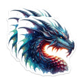 (2 Pack) Cosmic Dragon Head Magnets - Fantasy Art Decor - Mythical Creature Collectible - 5 Inches On Longest Side - Thick Durable Magnet - Made in USA - MAG37205