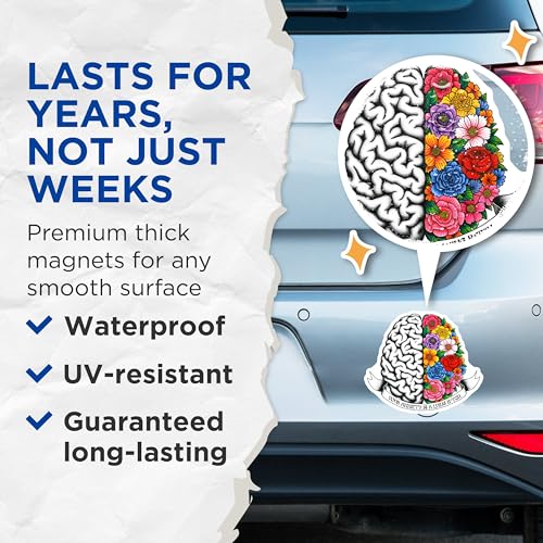(2 Pack) Your Anxiety is A Lying B Magnets - Mental Health Art - 5" On Longest Side - for Cars, Fridges, Toolboxes - Made in USA - MAG8252