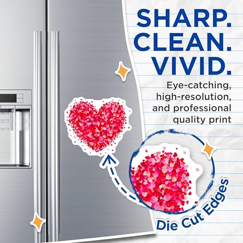 (2 Pack) Heart Shape Magnets - Red Heart Magnets - Romantic Heart Decor Magnets - 5" On Longest Side - for Cars, Refrigerators, Toolboxes, Lockers - Made in USA BMCS3520