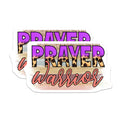 (2 Pack) Prayer Warrior Magnets - Christian Faith Decor - Inspirational Scripture Design - 5 Inches On Longest Side - Thick Durable Magnet - Made in USA - MAG37441