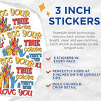 (3 Pack) Autism Awareness Decals - True Colors Puzzle - Laptop Decal - 3 Inches On Longest Side - Easy Peel & Apply - Made in USA - 3MCS8465